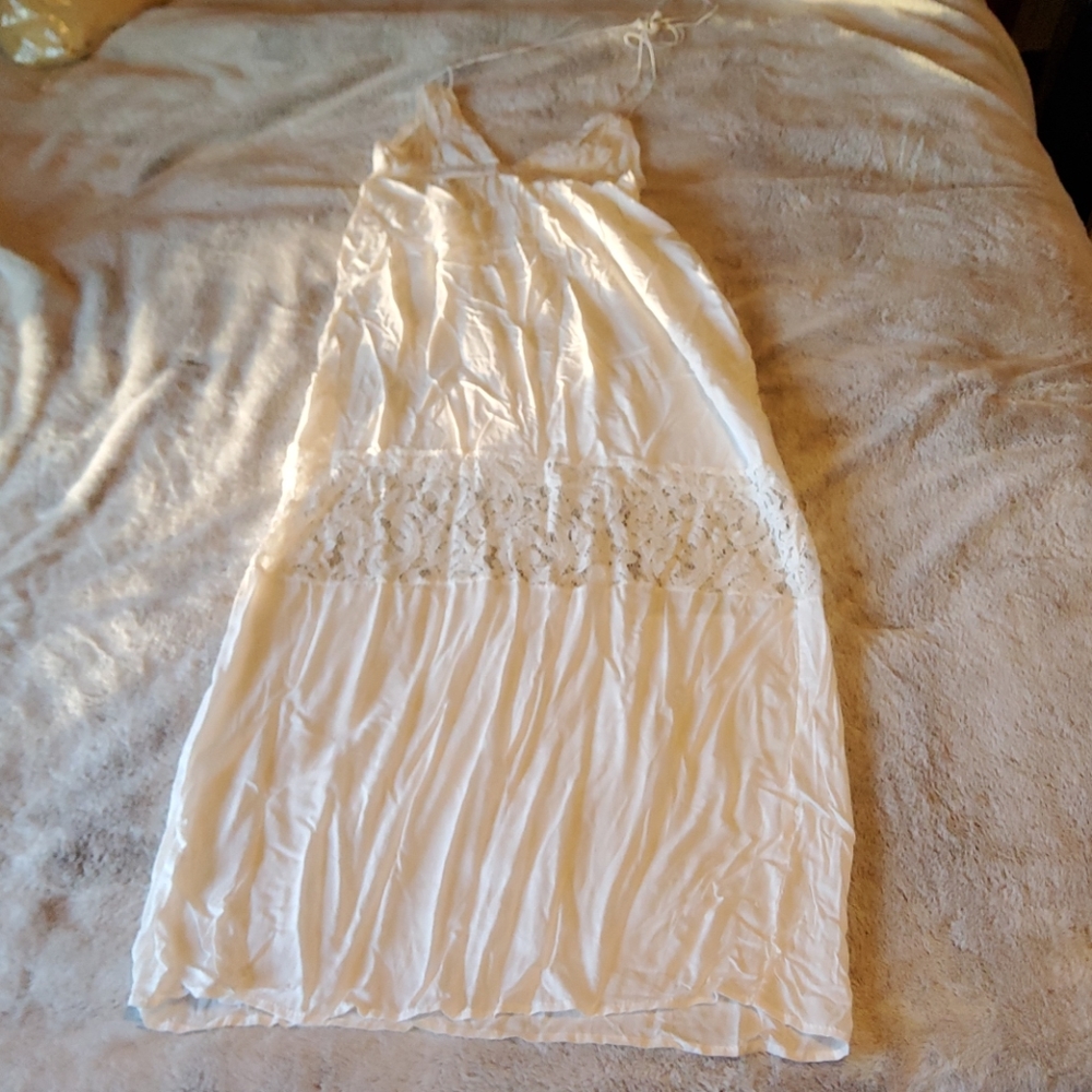 White Cotton Beach Dress